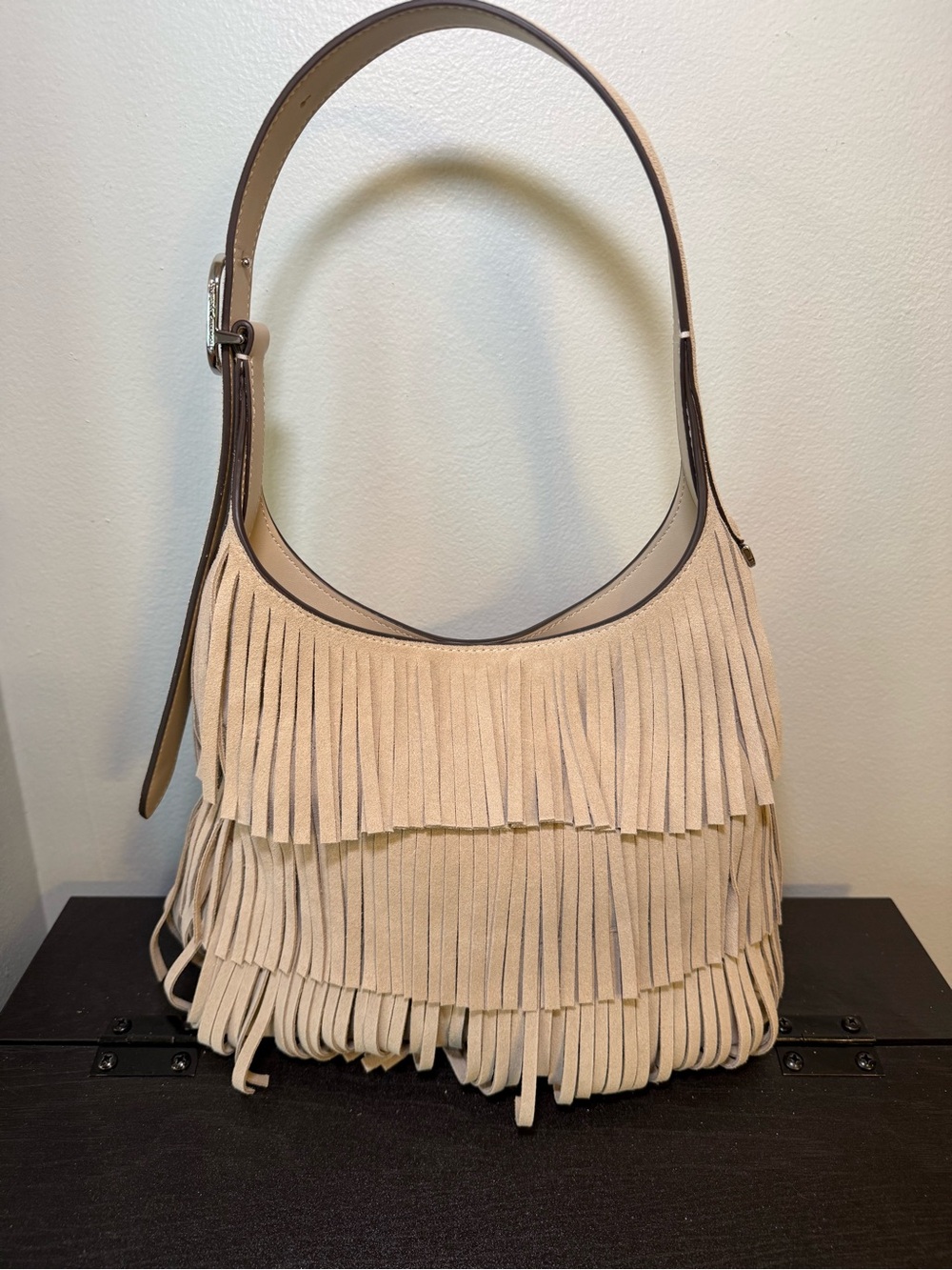 New without tags! Kate Spade 454 small Suede Fringe Hobo Shoulder Bag